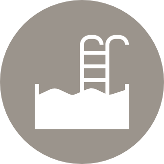 Take a dip in the heated pool
